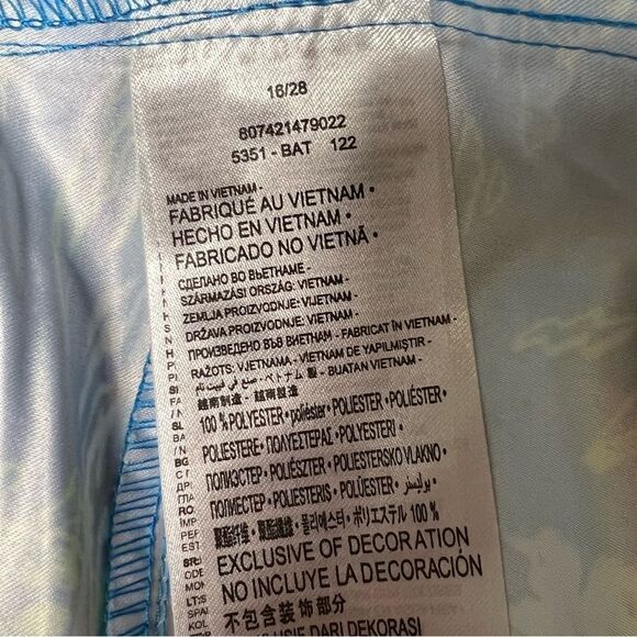 Hurley Neptune Blue Tropical Swim Board Shorts Size 16 / 28 NWT - Picture 7 of 10